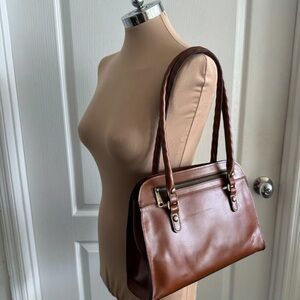 Elegant Brown Leather Handbag